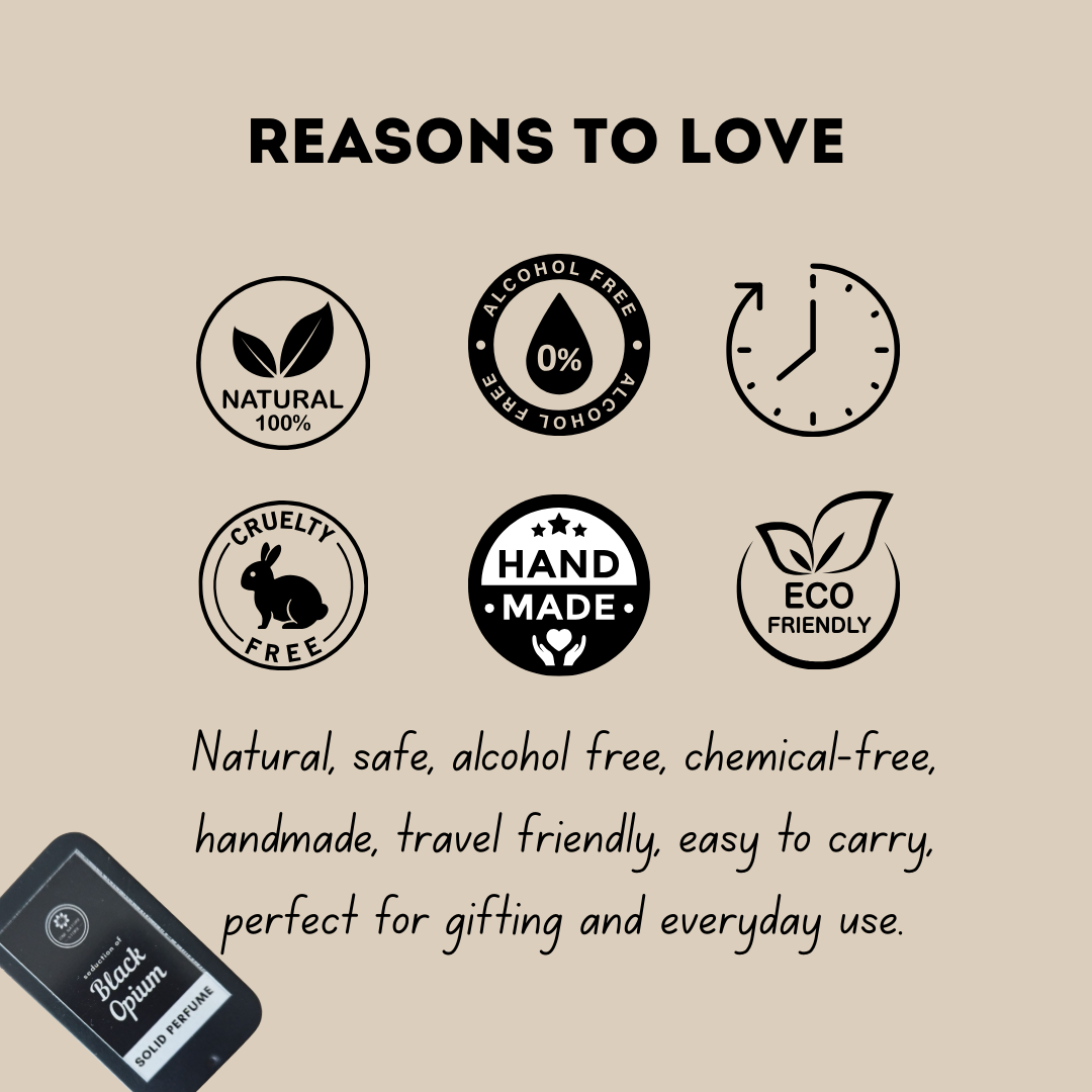 Seduction of Black Opiumm Solid Perfume | Bold Coffee & Vanilla Notes