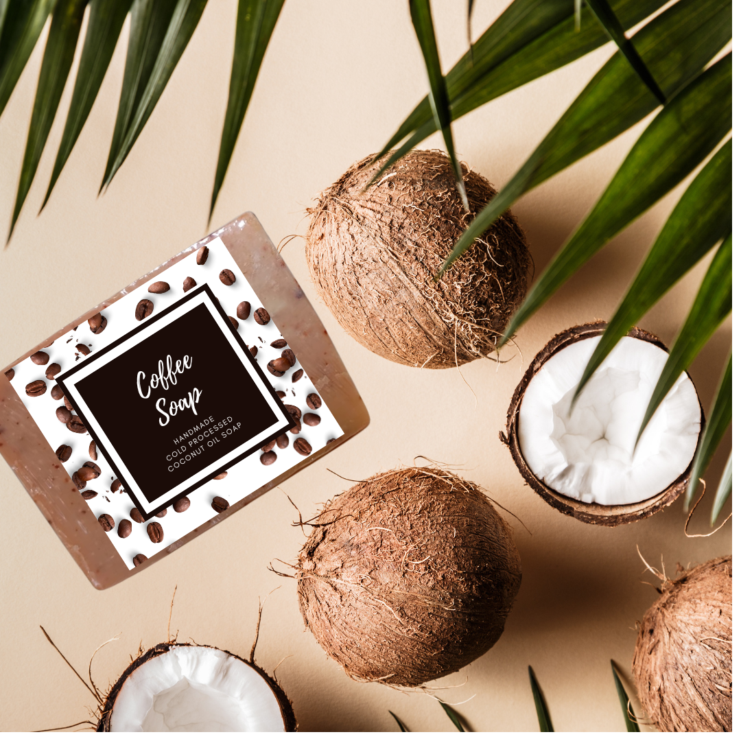 Natural Handmade Coffee Soap | Cold Processed with Pure Coconut Oil | Awakening & Exfoliating | 100 Grams