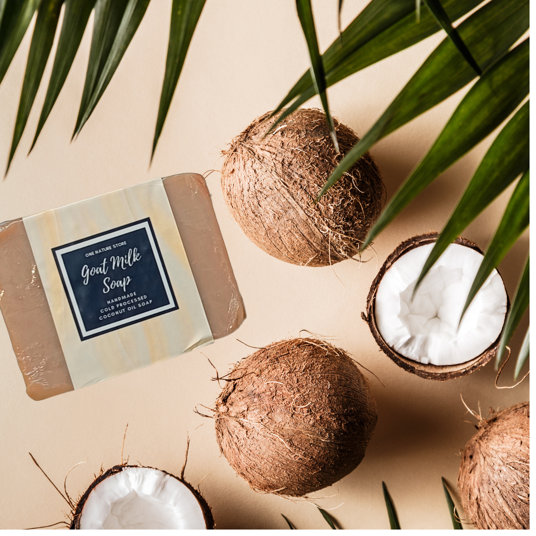 Natural Handmade Goat Milk Soap | Cold Processed Pure Coconut Oil | Nourishing & Moisturizing | 100 Grams