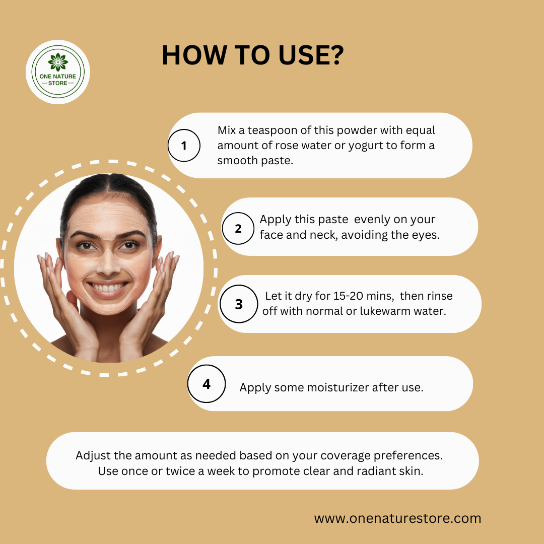 Multani Mitti (Fullers Earth) Powder | For Oil Control, Deep Cleansing and Revealing Natural Glow