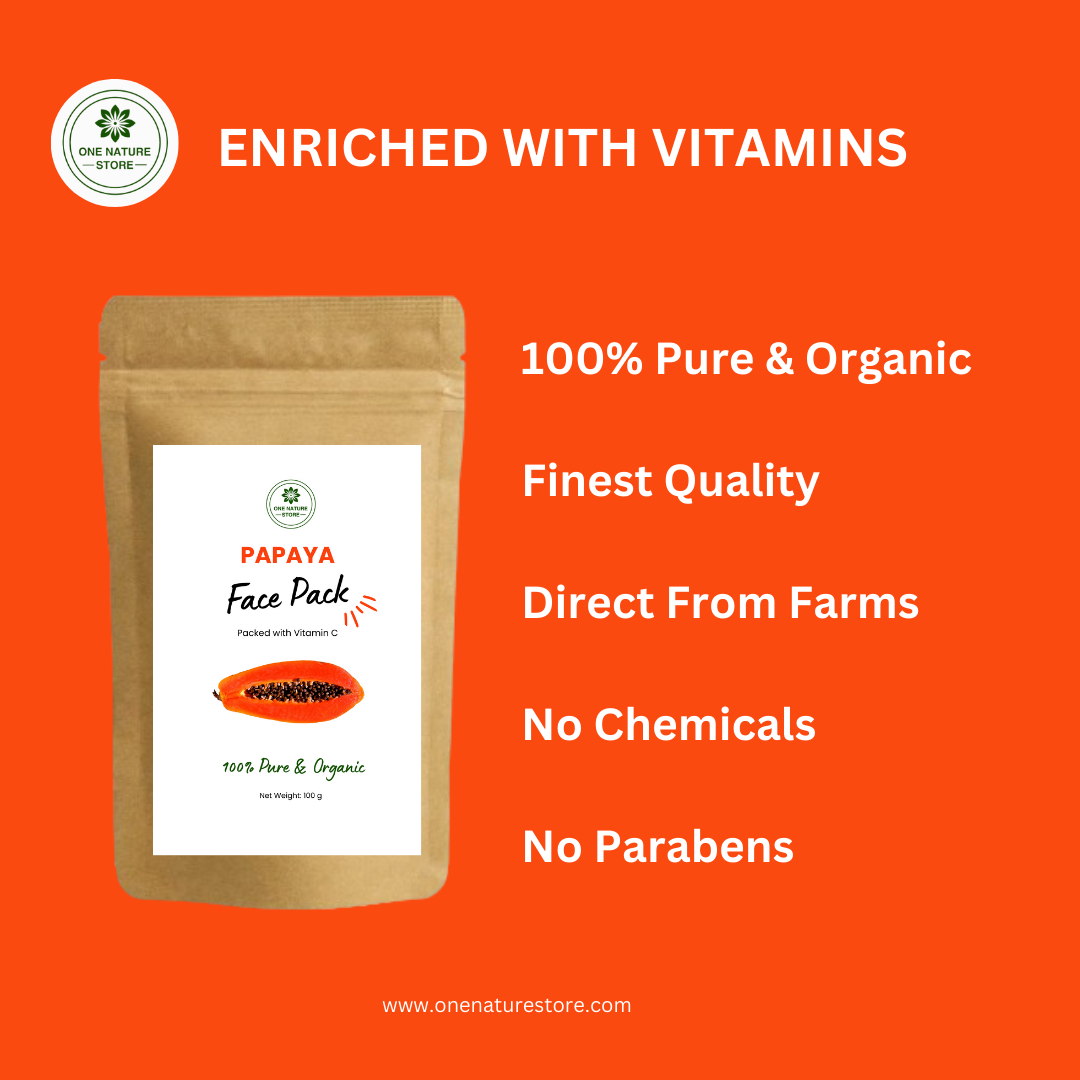 One Nature Store | Papaya Face Pack | 100 grams | For Dark Spots & Pigmentation