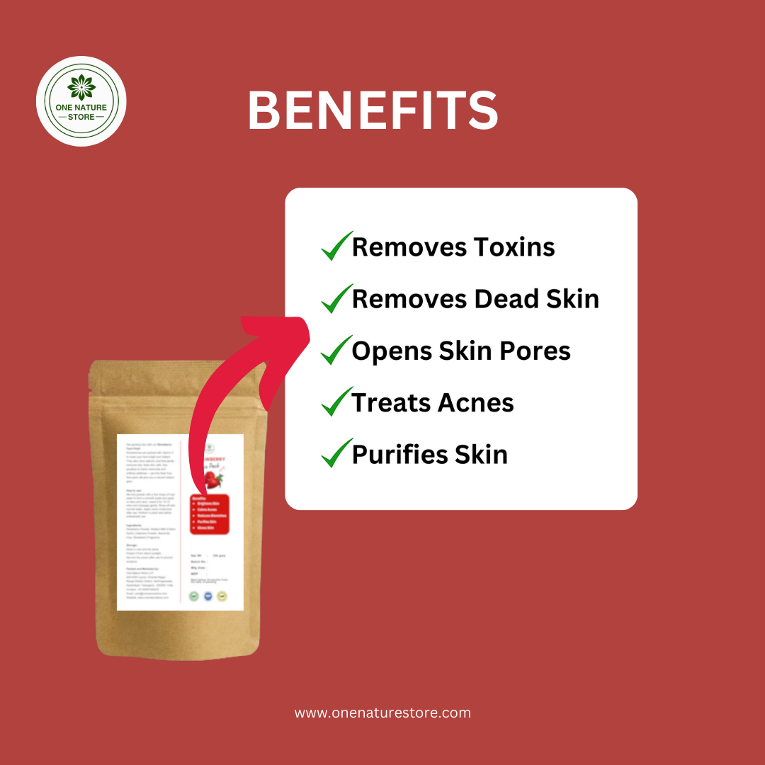 Strawberry Face Pack | 100 grams | For Dull and Dead Skin Conditions