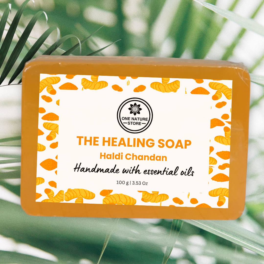 The Healing Soap | Powered with Haldi Chandan | Handmade with Essential Oils | 100 Grams Each | Buy 3 Get 2 Free