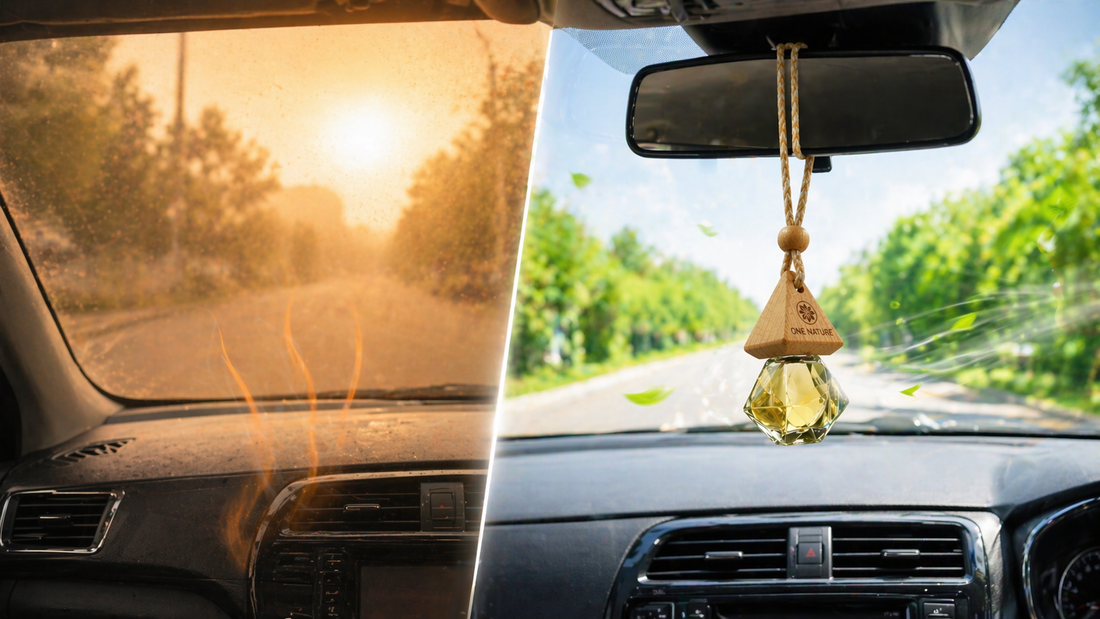 Without Car Perfume vs With Car Perfume 