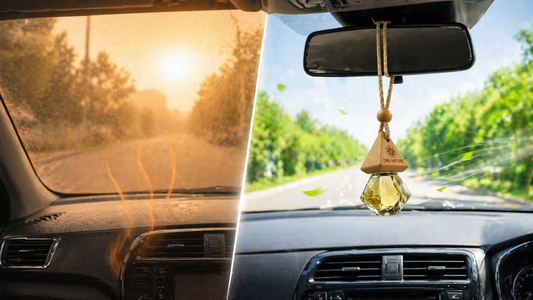 Without Car Perfume vs With Car Perfume 