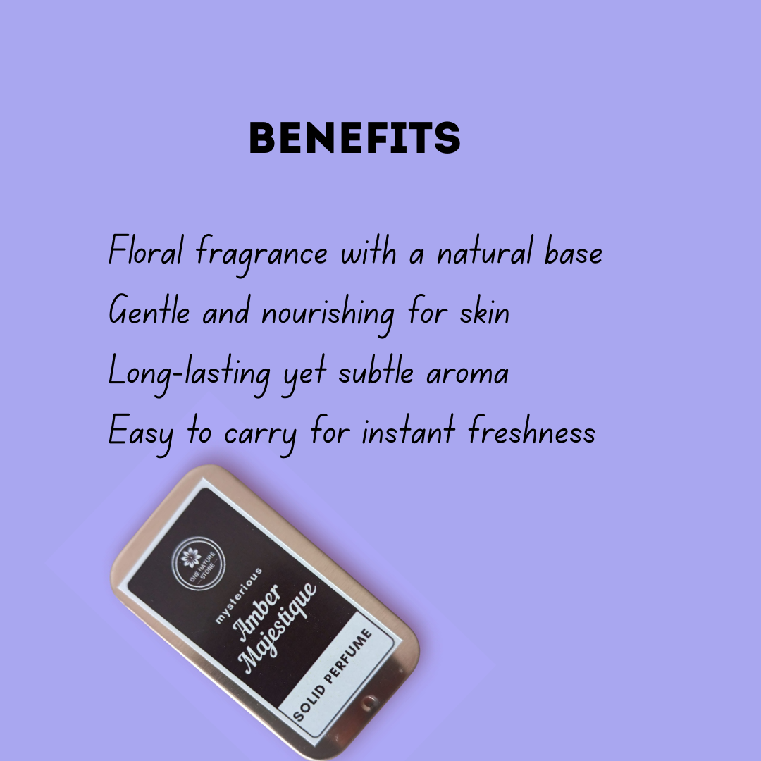 Amber Majestique Solid Perfume | Warm Amber & Natural Essential Oils