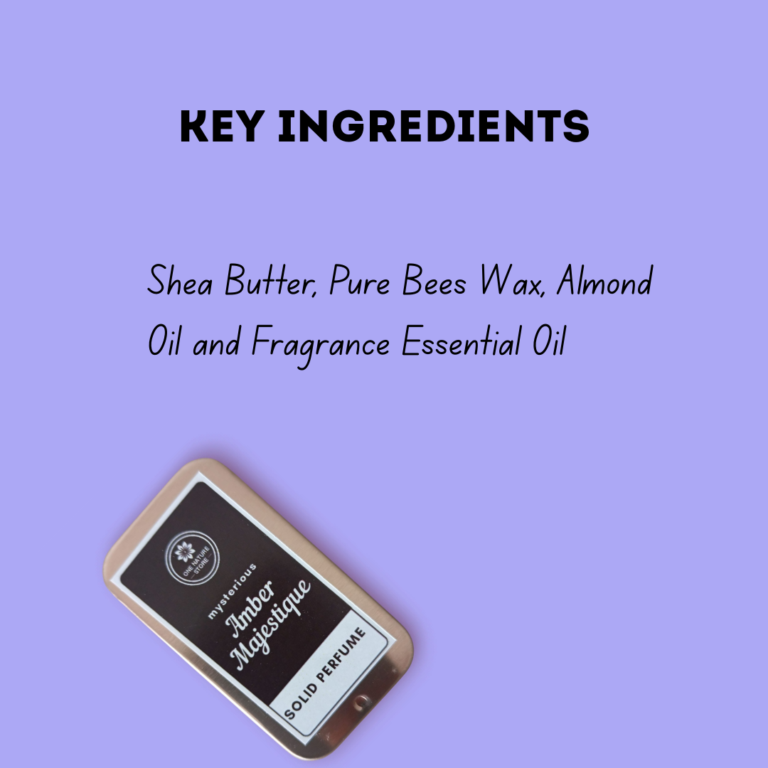Amber Majestique Solid Perfume | Warm Amber & Natural Essential Oils