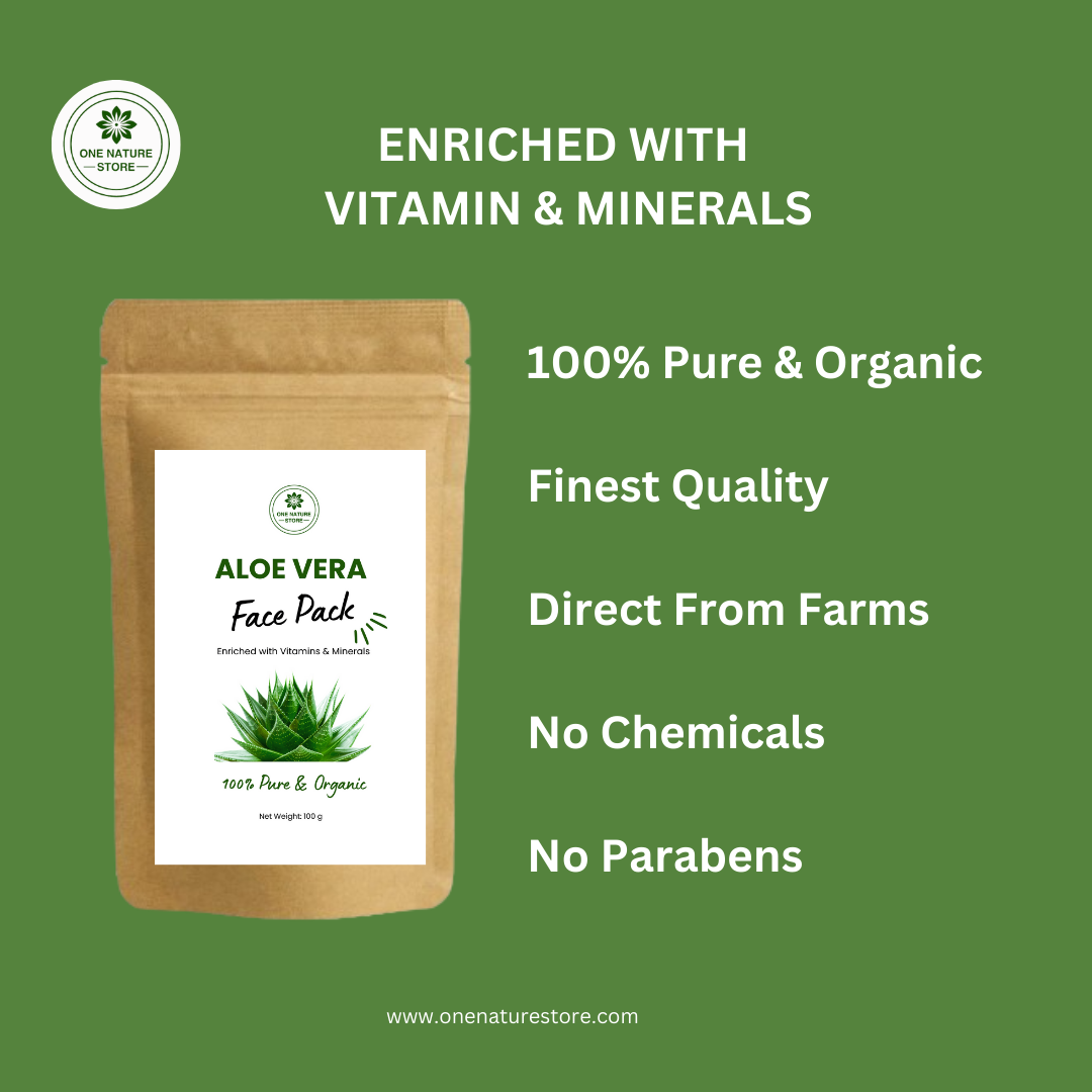 Aloe Vera Face Pack | 100 grams | For Acne, Rashes and Sunburn