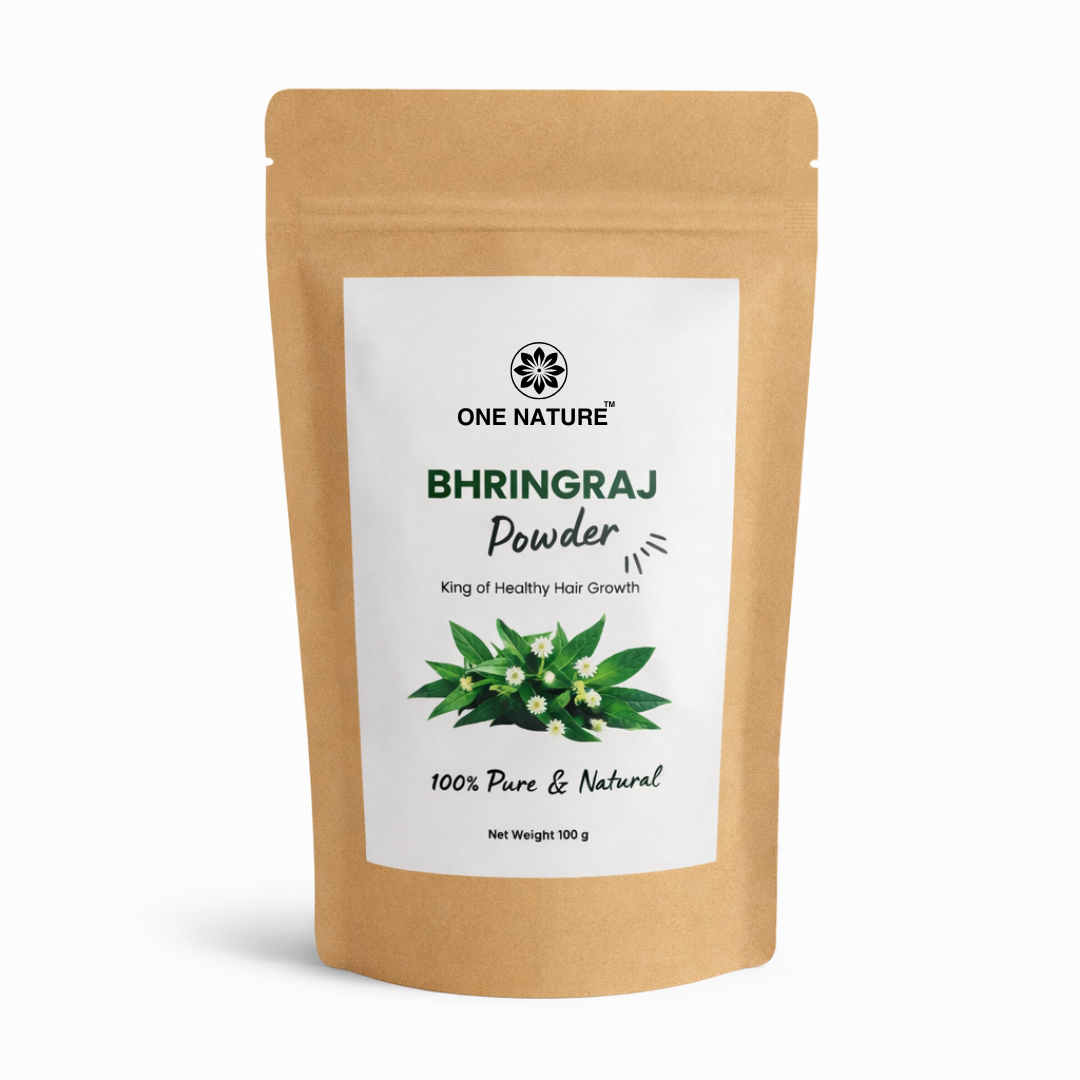 One Nature Bhringraj Powder packaging on a white background