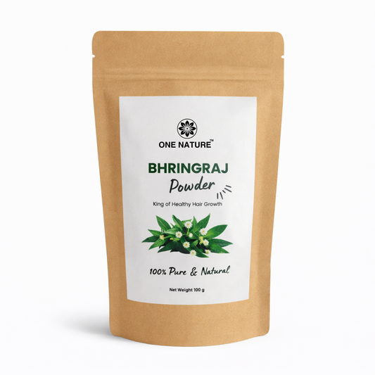 One Nature Bhringraj Powder packaging on a white background