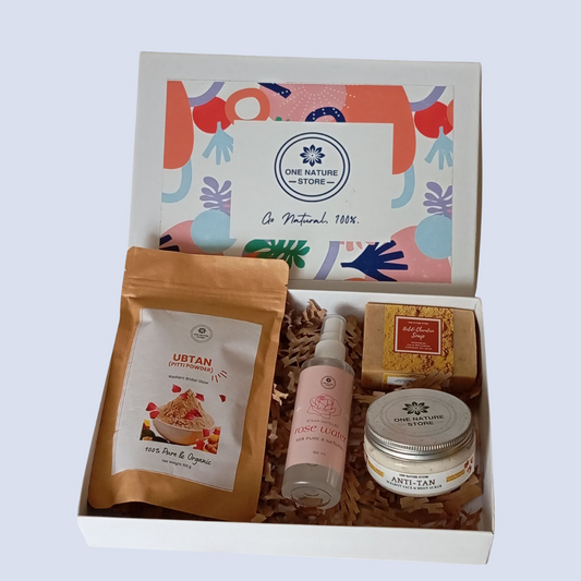 Anti-Tan Kit | Ubtan Face Pack + Haldi Chandan Soap + Anti-Tan Scrub + Rose Mist | Ayurvedic Tan Removal & Skin Brightening Combo