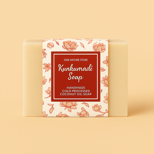 Natural Handmade Kumkumadi Soap | Cold Processed Pure Coconut Oil | Brightening & Anti-Aging | 100 Grams