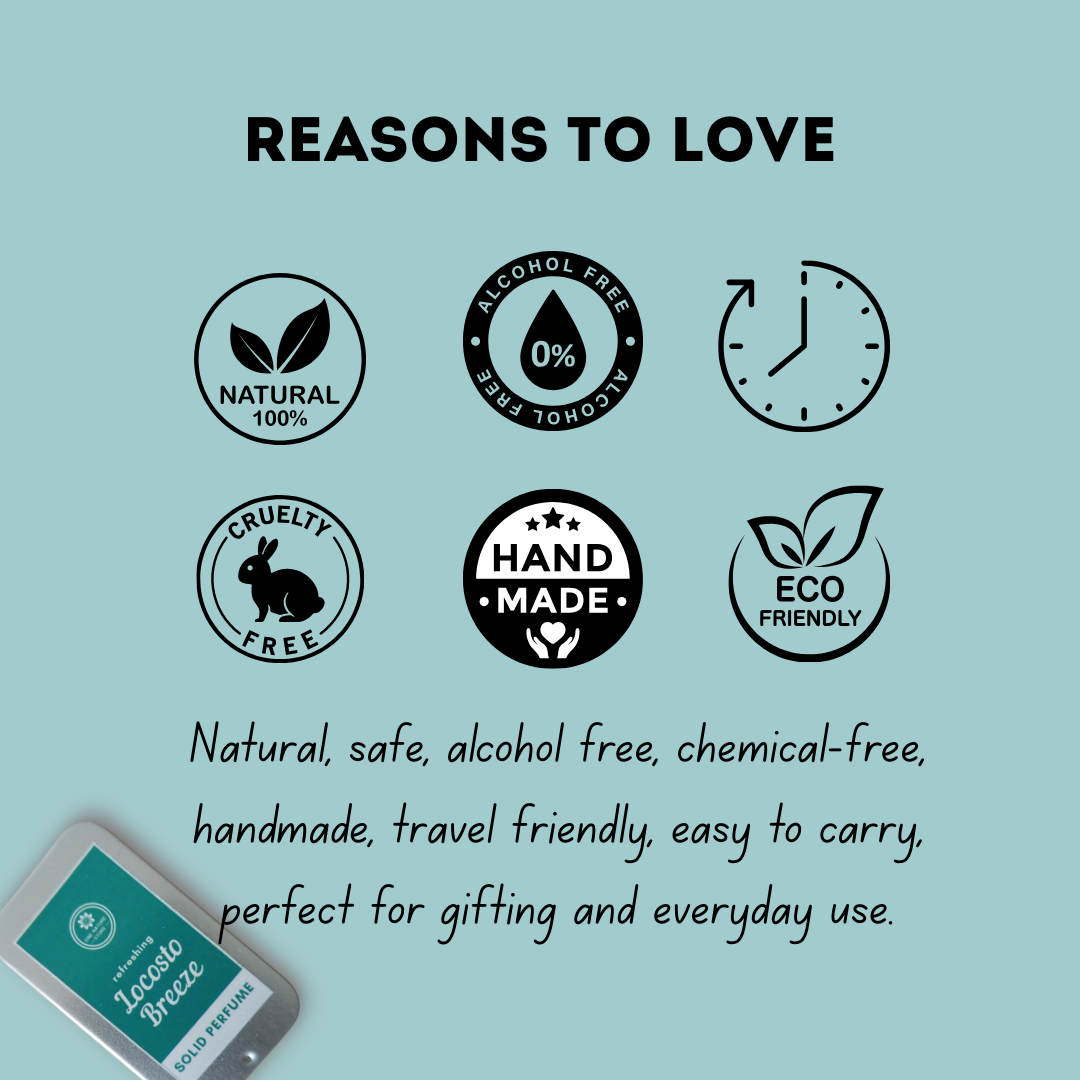 Refreshing Lacosto Breeze Solid Perfume | Long-Lasting Shea Butter & Almond Oil Base