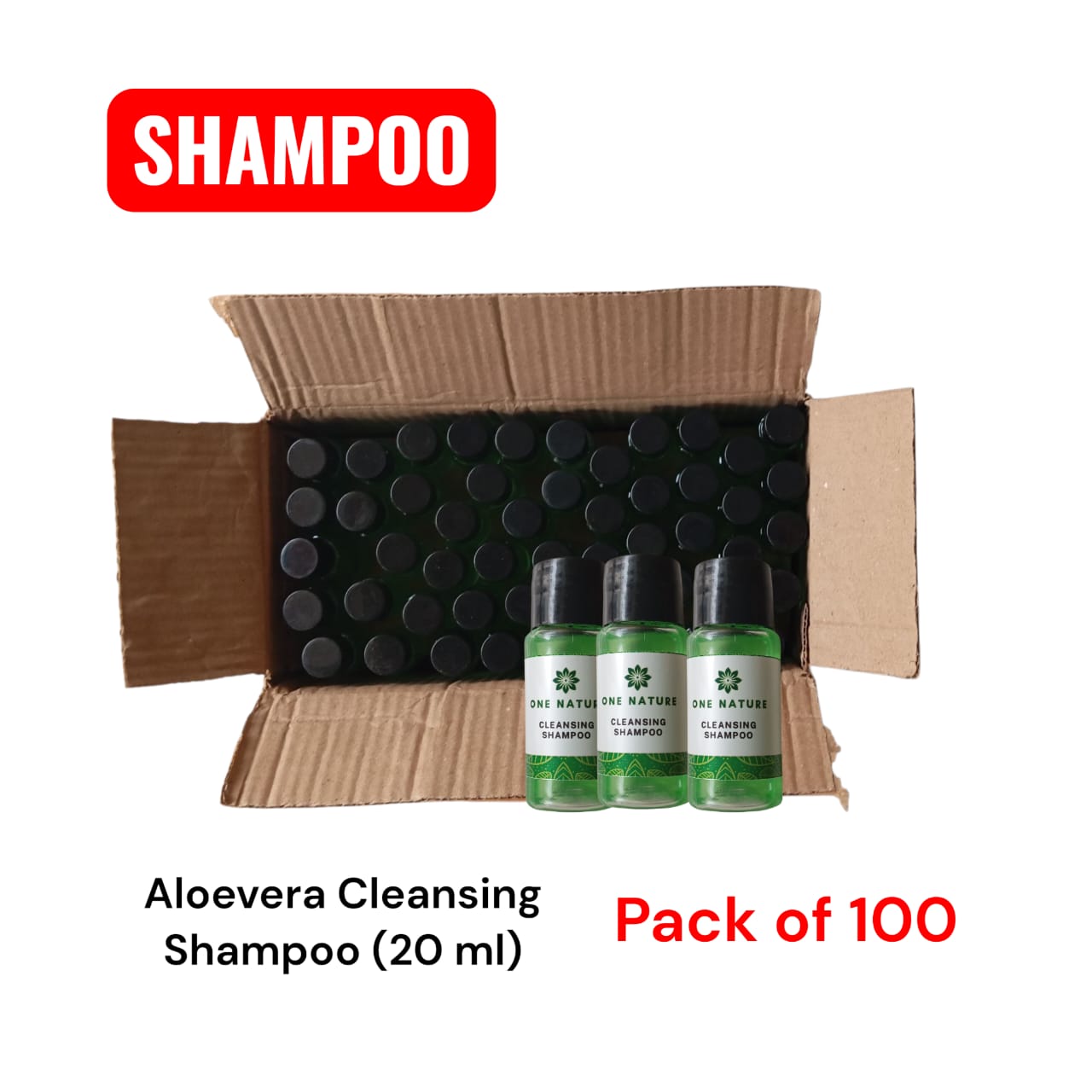 One Nature Aloevera Shampoo for Hotel Pack of 100