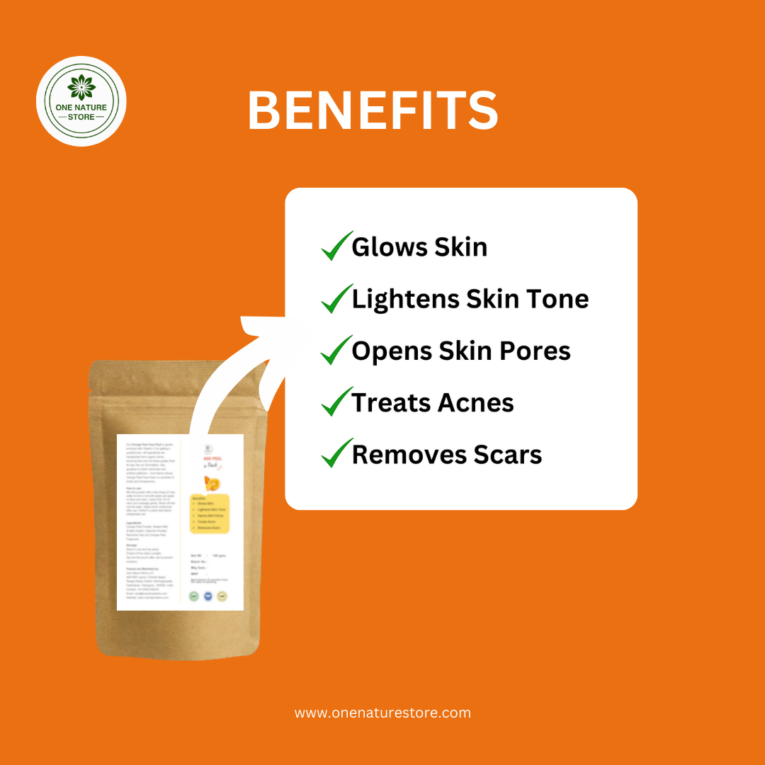 Orange Peel Face Pack | 100 grams | Enriched with Vitamin C for Youthful Skin