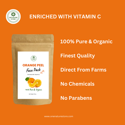 Orange Peel Face Pack | 100 grams | Enriched with Vitamin C for Youthful Skin