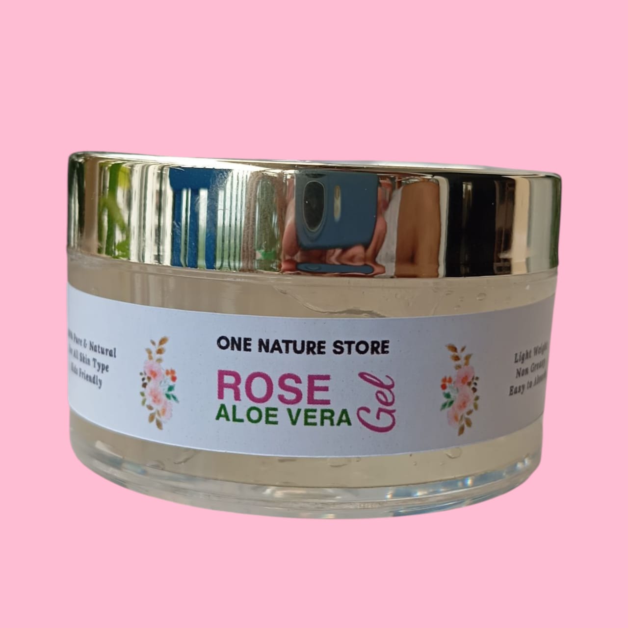 Rose Aloe Vera Gel | Light Weight, Easy to Absorb, Kids Friendly | 100% Pure & Natural