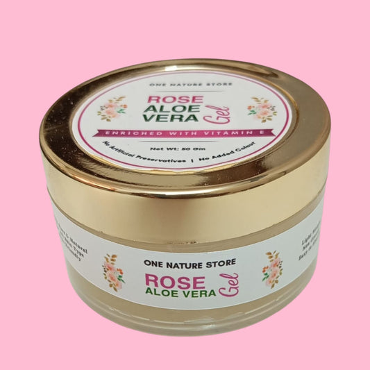 Rose Aloe Vera Gel | Light Weight, Easy to Absorb, Kids Friendly | 100% Pure & Natural