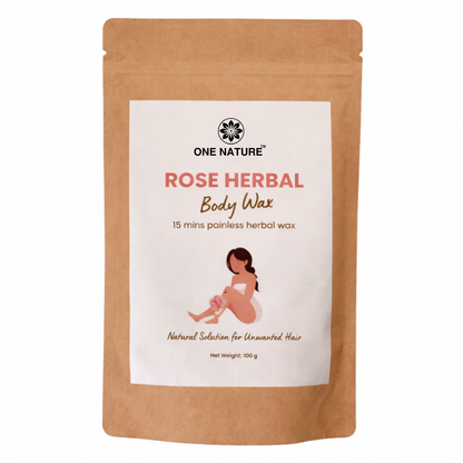 One Nature Rose Herbal Body Wax package on a white background