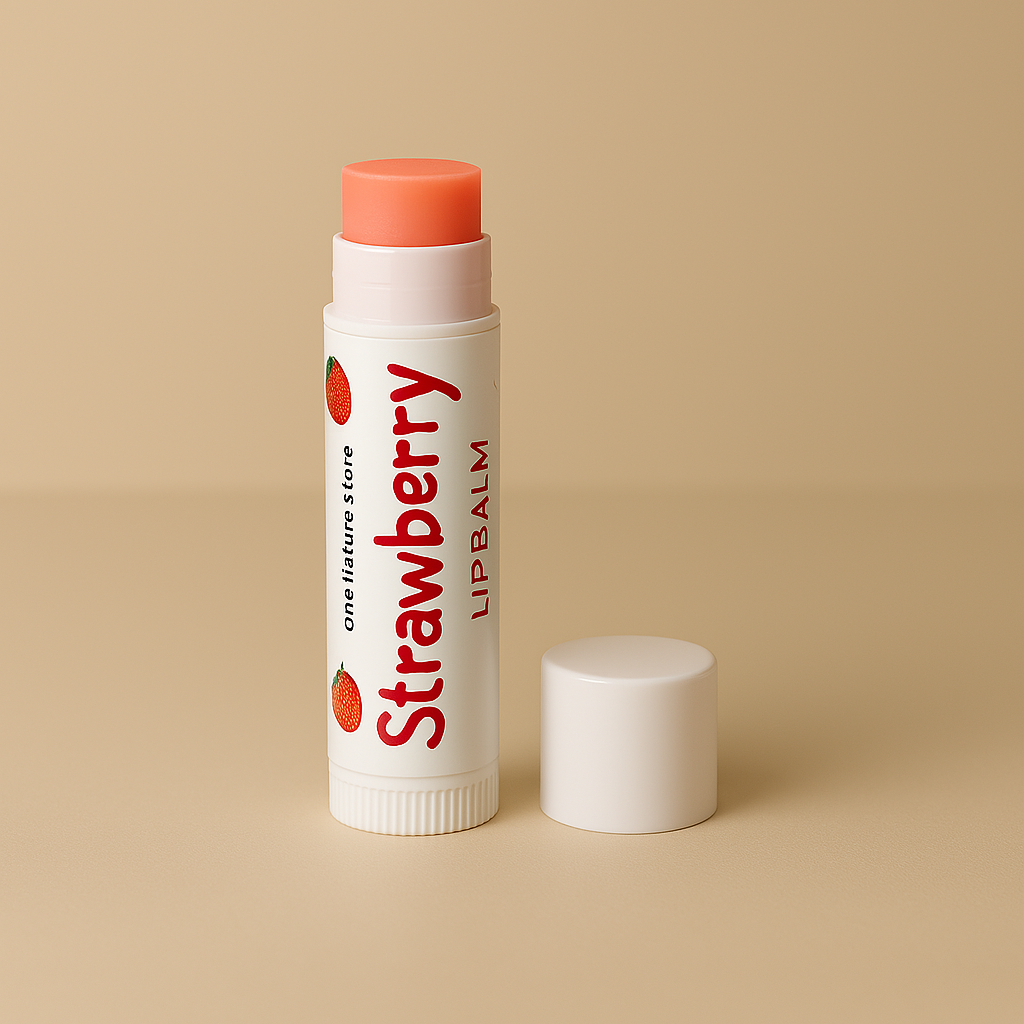 Strawberry Lip Balm | Pure & Natural | No Artificial Colors | For Chapped Lips | 10 grams
