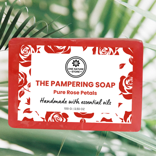 The Pampering Soap | Powered with Pure Rose | Handmade with Essential Oils | 100 Grams Each | Buy 3 Get 2 Free