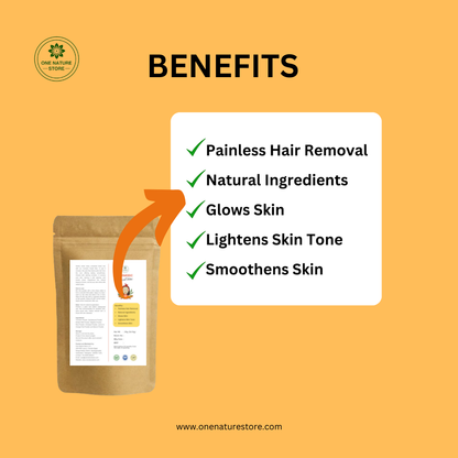 5 Mins Painless Turmeric Facial Wax | Gentle and Effective | For Normal Skin