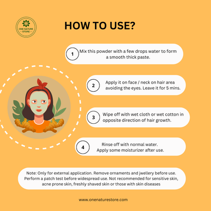 5 Mins Painless Turmeric Facial Wax | Gentle and Effective | For Normal Skin