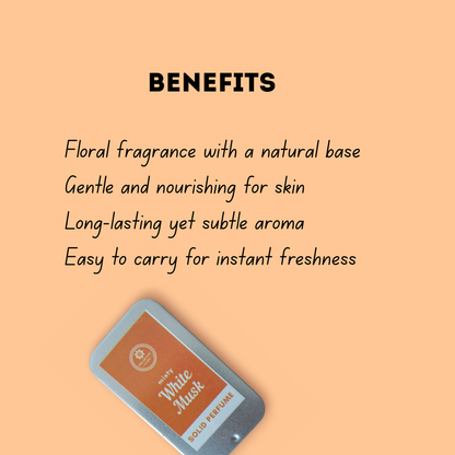 Misty White Musk Solid Perfume | Natural Shea Butter & Almond Oil Base