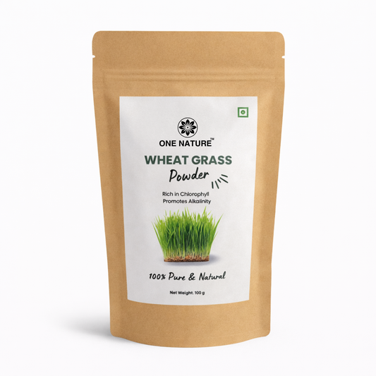 One Nature Wheat Grass Powder package on a white background